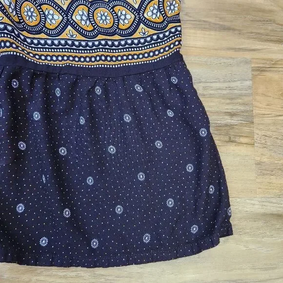 💛One Size Plus Blue Floral Print Sleeveless Maxi Dress One Size - Picture 5 of 9